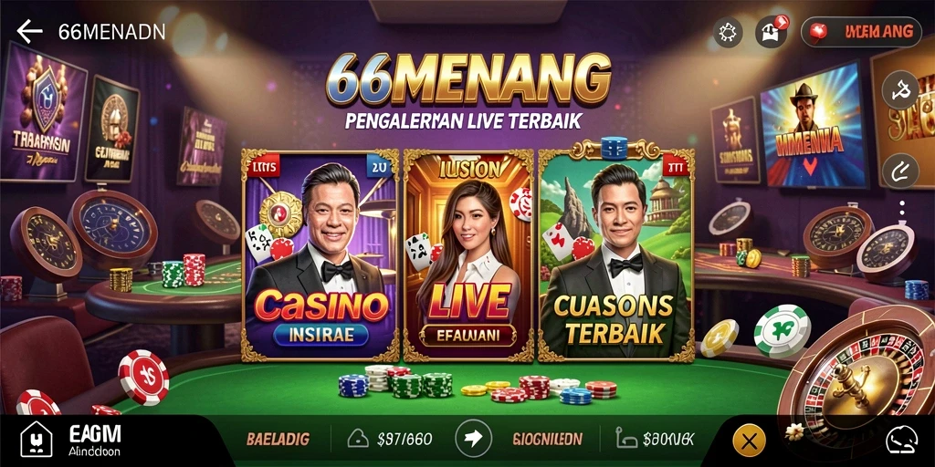 Tampilan gameplay menarik di Live Casino 66MENANG.