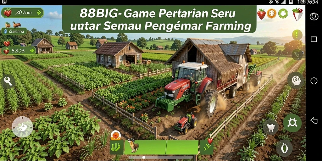 Tampilan gameplay <strong>88BIG</strong> yang seru dan penuh warna dalam pertanian.