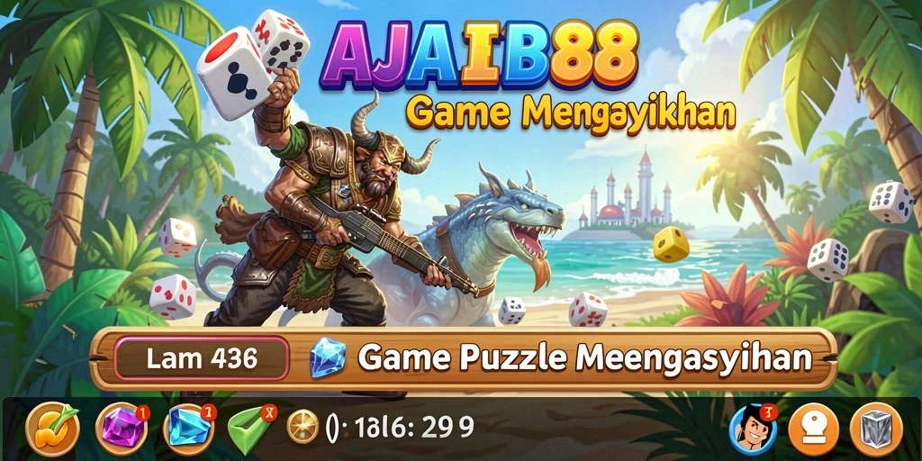 Tampilan gameplay AJAIB88 yang penuh warna dan menantang.