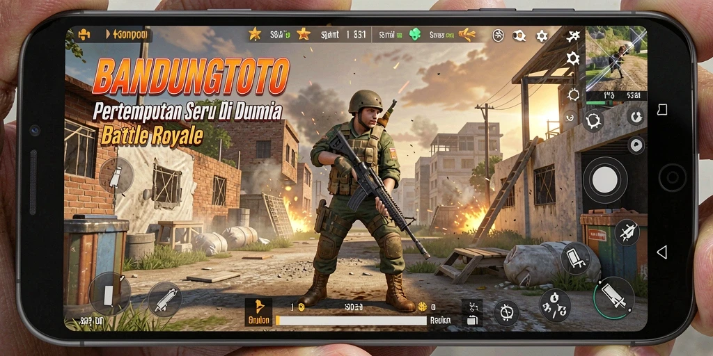 Tangkapan layar gameplay seru dari BANDUNGTOTO di arena Battle Royale.