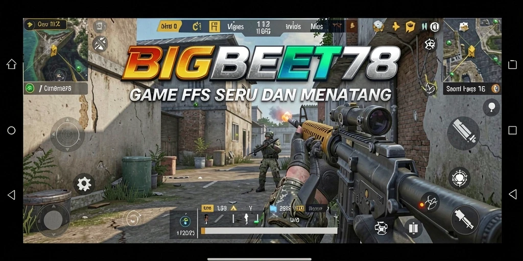 Menampilkan aksi seru dari game FPS BIGBET78.