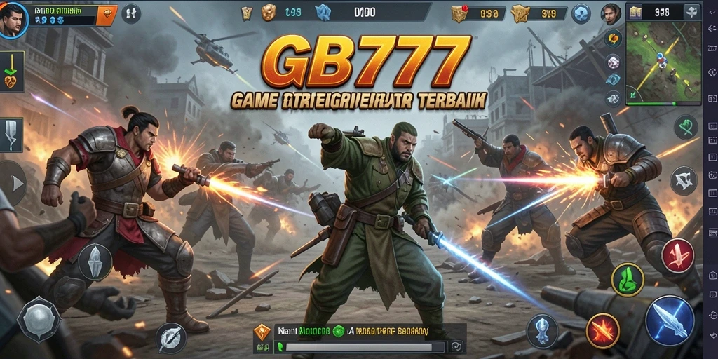 Tangkapan layar gameplay GB777 menampilkan pertarungan epik dengan strategi mendalam.