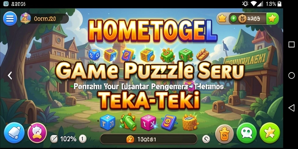 Gameplay HOMETOGEL menampilkan tantangan teka-teki yang menarik dan menyenangkan.
