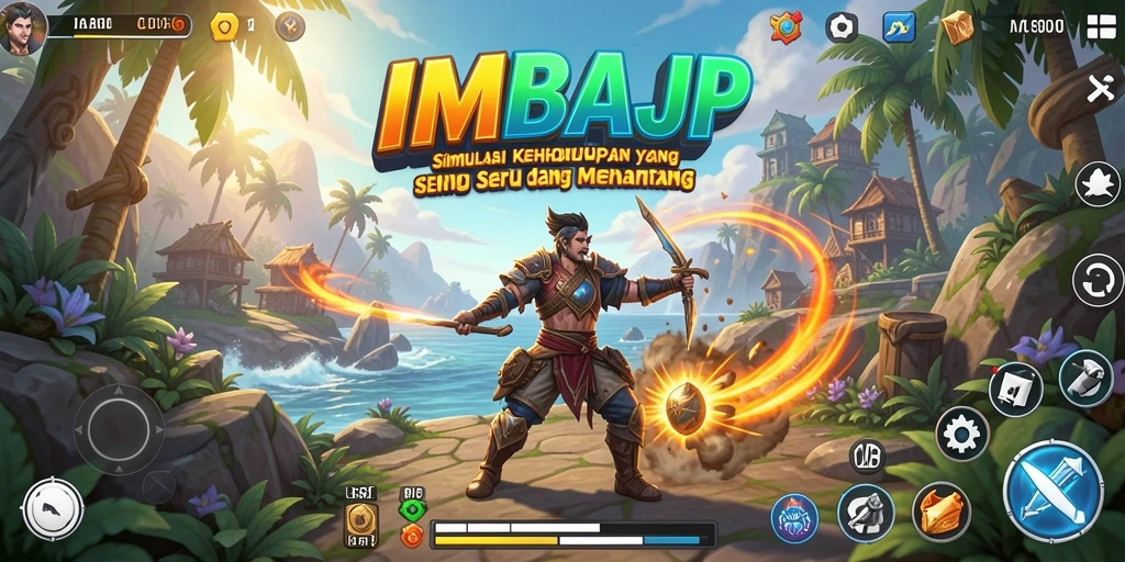 Tampilan gameplay menarik dari IMBAJP yang menunjukkan interaksi sosial dan pengelolaan karakter.