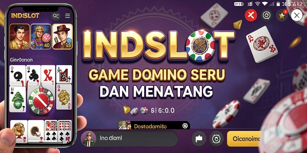 Tampilan menarik dari gameplay Domino di INDSLOT.