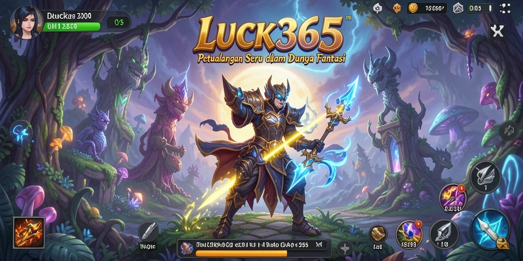 Tangkapan layar gameplay LUCK365 menampilkan petualangan mendebarkan di dunia fantasi.