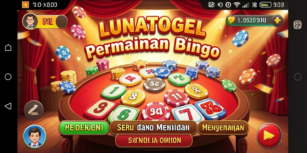 Tampilan gameplay Bingo yang menarik di LUNATOGEL.