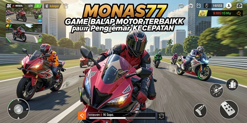 Gameplay seru balap motor di MONAS77 yang menegangkan.