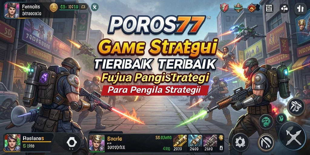 Tampilan layar permainan POROS77 dengan aksi pertempuran yang mengesankan.