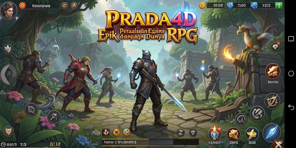 Tampilan gameplay RPG PRADA4D dengan grafis menawan.