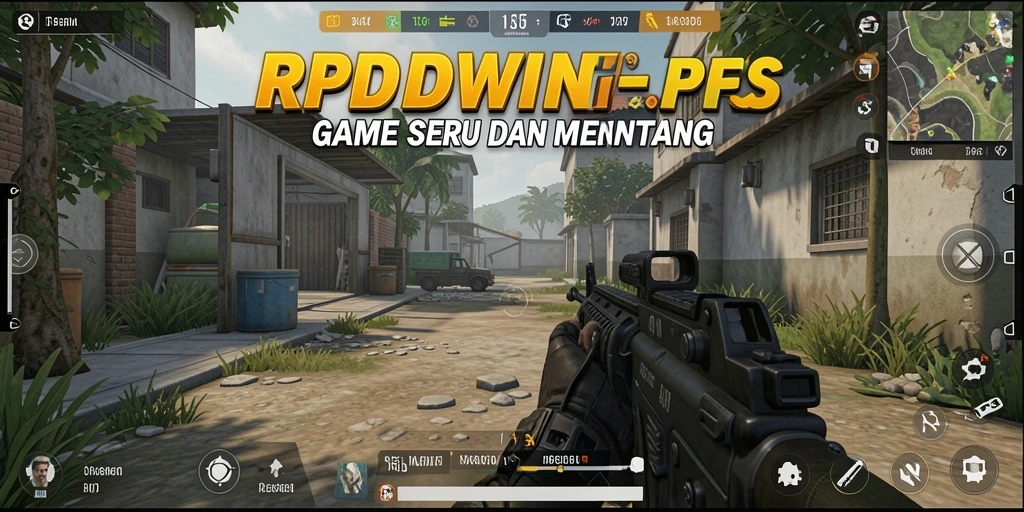 Screenshot gameplay RPIDWIN menampilkan pertempuran seru dalam mode FPS.