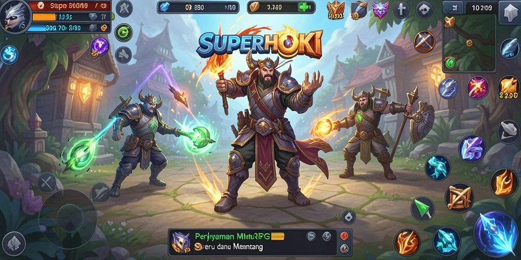 Gameplay SUPERHOKI yang penuh aksi dengan grafis menakjubkan.