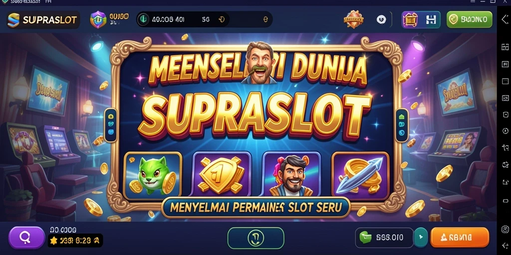 Tampilan gameplay menarik di SUPRASLOT dengan berbagai slot yang menghibur.