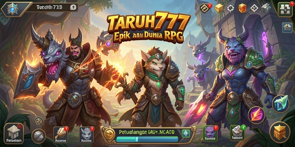 Tangkapan layar TARUH777 menunjukkan aksi seru dalam pertempuran RPG.