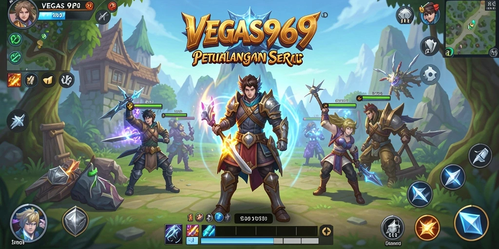 Screenshot gameplay VEGAS969 menampilkan aksi petualangan RPG yang mengasyikkan.
