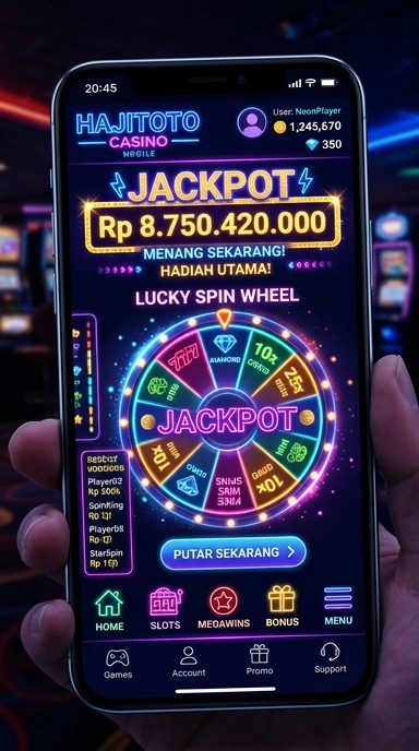 Pengguna yang puas sedang mengunduh aplikasi melalui hajitoto.